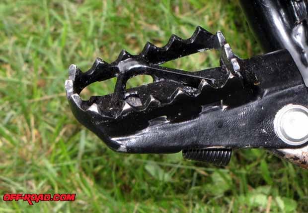 Titan made real footpegs, positioned where I wanted them instead of in the Easy Rider forward position of the stockers.