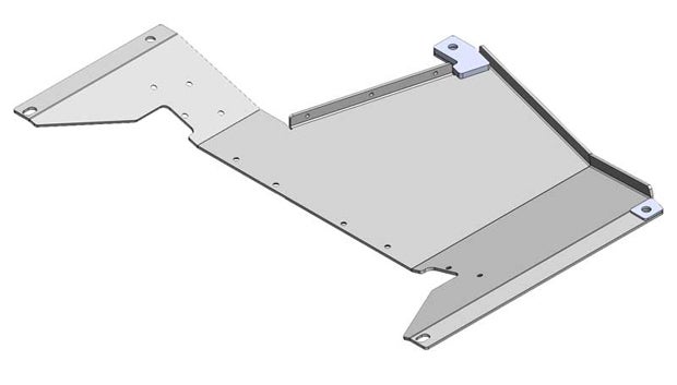 CAD rendering of Claytons skid plate