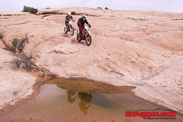 Moab offers plenty of unique slickrock trails. Due to the remoteness of some of the riding areas, it's important to be prepared for the trip with water, tools and snacks. 
