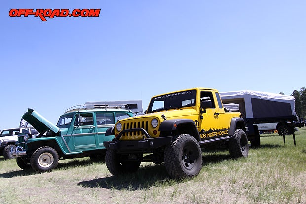 Jeep brought out their JK8 Wrangler truck, Jeep off-road trailer and even a retro Jeep Willys Wagon. Jeep has been fueling the American adventure since 1941.