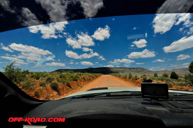 Driver's view outside Sedona.