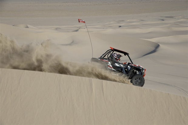 The power hit of the new RZR XP Turbo is impressive – it’s the kind that makes you grin as you mash down the pedal. 