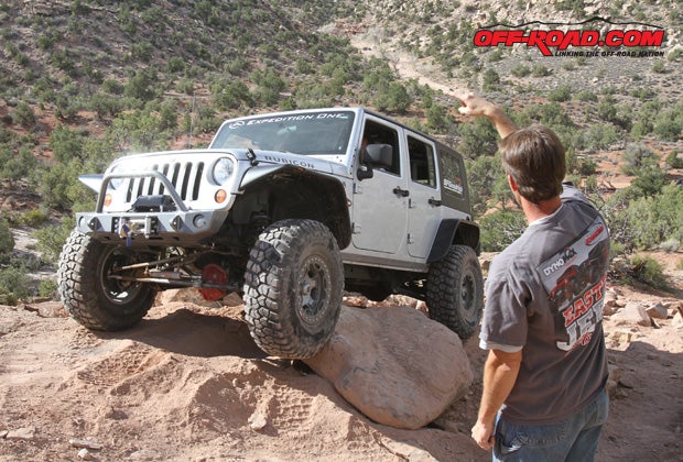 BFGoodrichs Renato Silva may not have had a ton off-road driving experience when he started the trail, but he drove this JK up and around obstacles with off-road savvy as the day went on.