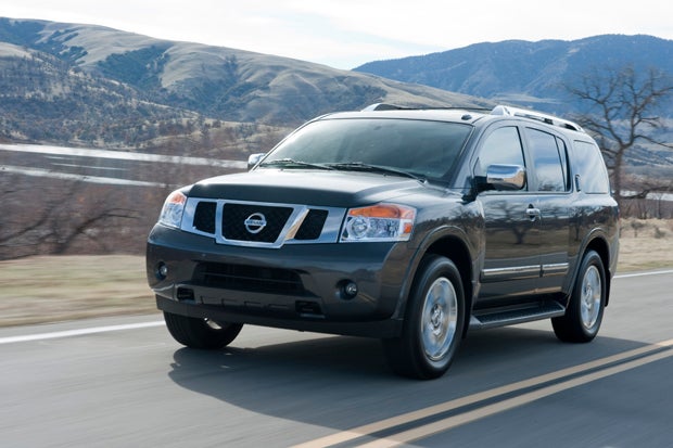 The Nissan Armada, despite being able to hold 8 passengers, is available in 4x2 and 4x4 options. Photo Courtesy of Nissan