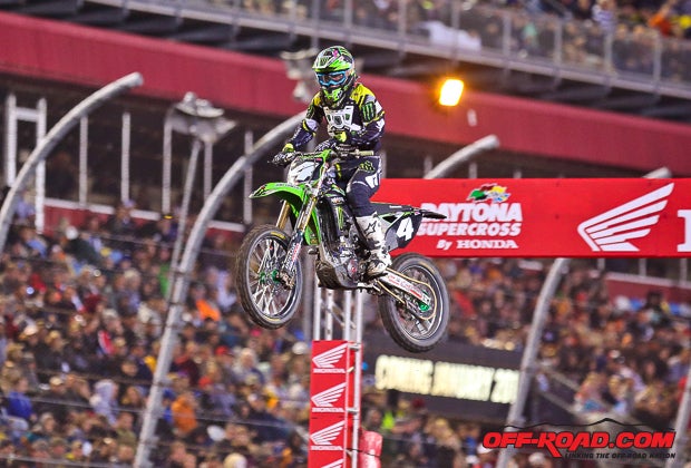 Blake Baggett put his Monster Energy Pro Circuit Kawasaki on top of the podium in the 250cc class. 