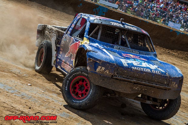 Bryce Menzies finished in third place in Pro 2WD at Round 13, but he returned for Round 14 to best the field and earn the victory in front of the thousands of fans.