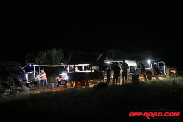 It was late when we made camp on the first day, but the Expedition Overland crew quickly served up dinner in our makeshift camp. 