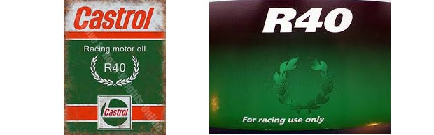 Castrol R was heavily used in the European bikes many years ago. (Right) When you saw this note on the label, it meant you didn't put it in your trail bike. This is serious stuff.