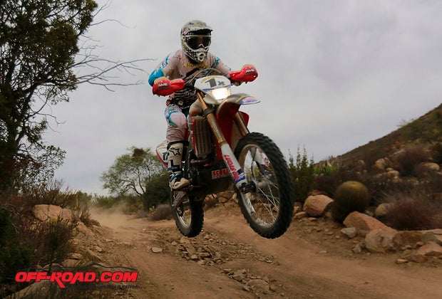 Colton Udall and the JCR Honda 1x bike took the win at the 45th Baja 1000. 