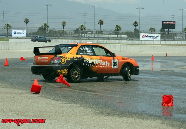 You don't kill a few cones if you aren't trying, right? The author pushes it a little too hard in this turn. Photos: David Gordon