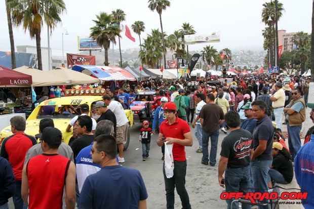 The streets of Ensenada were very busy today before the start of the SCORE Baja 500.