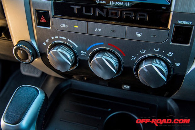 The Tundra's controls are easy to operate and use while driving.