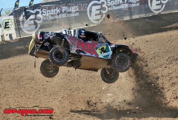 Corry Weller caught her front tire on the first long sweeping turn of the Lake Elsinore course. She rebounded from her accident to finish fourth in the race. 
