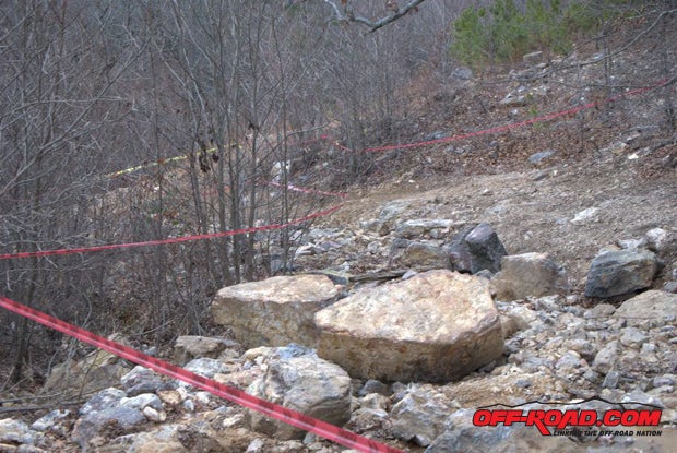 The Gorilla Run course was 150 yards of the Superlift ORV Park's Greg's Rocks trail. Extra obstacles were added for fun.