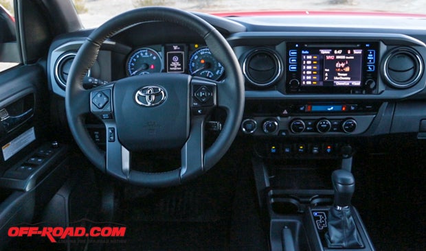 The Tacoma's interior is a major upgrade compared to the previous generation.