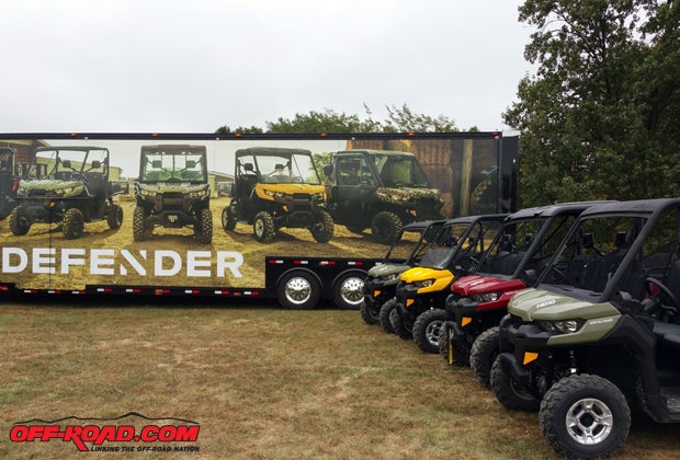 Can-Am brought out a fleet of its new Defenders to Harpole's Heartland Lodge in Nebo, Illinois.