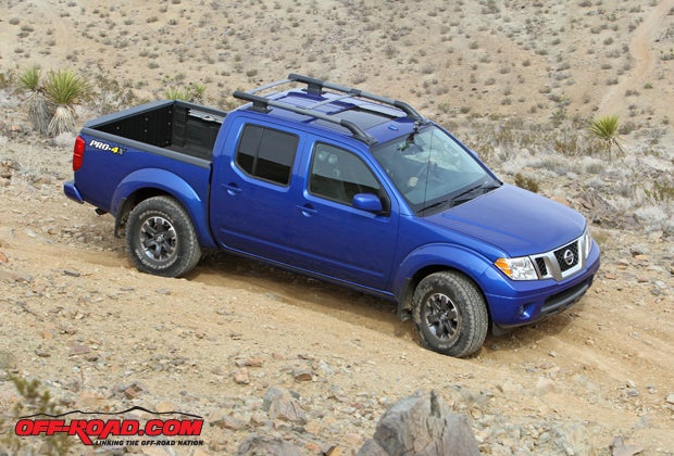 The upgraded Bilstein suspension makes the Frontier PRO-4X a little more suited for playing in the dirt, and the off-road package also offers added trail protection via skid plates for the oil pan, fuel tank and transfer case. 