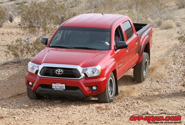 The T/X Baja Series Tacoma's additional 1.5 inches of lift gives it plenty of ground clerance to avoid bottoming out even when driving at a good clip.