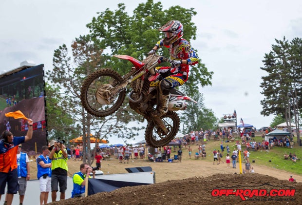 Eli Tomac earned a hard-fought second-place finish at RedBud.