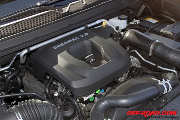 The new 2.8L Duramax available for the Canyon and Colorado is rated to produce a class-leading 369 lb.-ft. of torque.