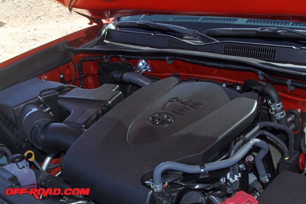 The 2016 Tacoma features a new 3.5L V6 engine that produces 42 more horsepower than the outgoing 4.0L V6.