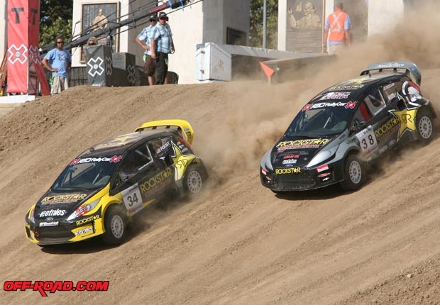 Tanner Foust led Brian Deegan off the strart line, and unfortunately course confusion ended the final race prematurely. Tanner took the gold, Deegan the silver. 