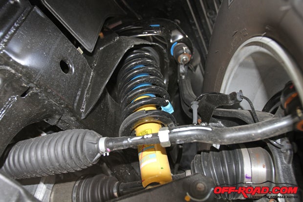 The PRO-4X Frontier comes with upgraded Bilstein shocks that provide improved off-road performance compared to stock, though we still would like a little more stiffness for off-highway use.