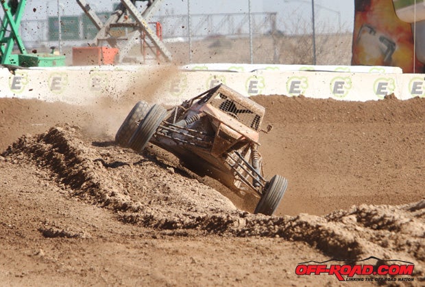 Geoffrey Cooley took a few creative lines en route to his Pro Buggy victory. 