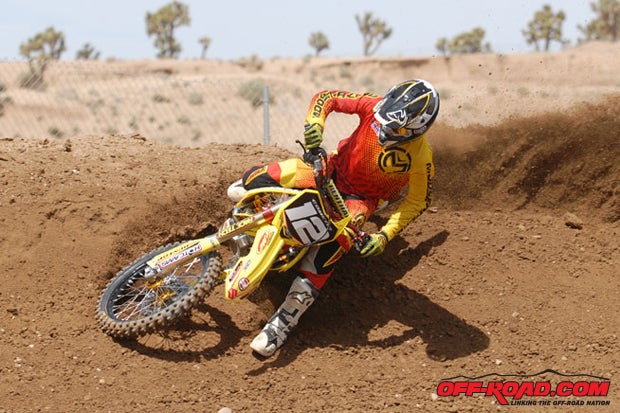 Our test rider Ryan Abbatoye put the project RM-Z250 through its paces at Comp Edge Raceway.