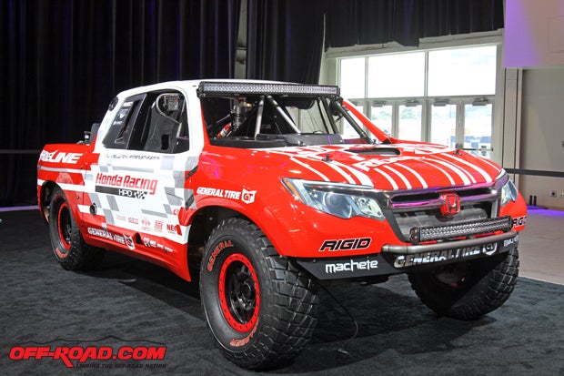 Honda previewed the body styling of the new Ridgeline when it unveiled its race truck that would compete in the 2015 SCORE Baja 1000. The truck did in fact not only enter the race, but the turbo-charged V6 race truck also managed to finish the race and win its class.