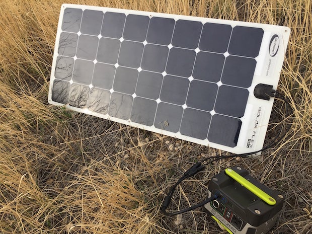 Solar Flex panels are portable, and using their Goal Zero adapter pair up with the Yeti line.