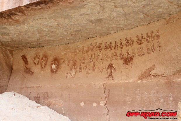 Native American petroglyphs, or writing, can be found all through the remote trails outside of the Needles area. 