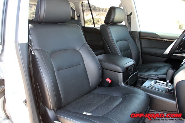Aside from leather, the front seats feature heated and ventilated cooling for added comfort. 