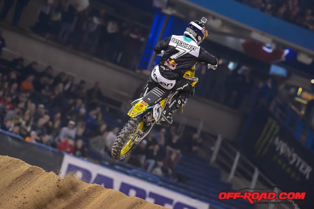 James Stewart moved into second on the all-time Supercross win list with his 49th win. 