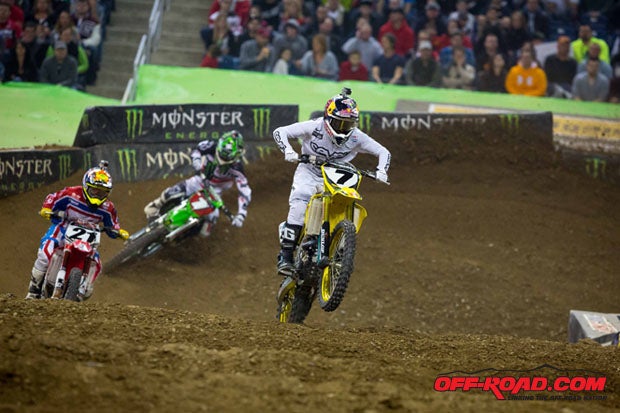 James Stewart moved into the lead early in the race and never looked back at Ford Field in Detroit.