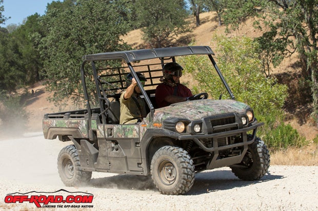 The new Kawasaki Mule Pro-FX is built on the same chassis as the Mule Pro FXT. 