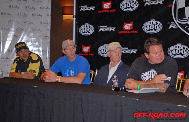 The stars of todays press conference included well-respected local racer TJ Flores, action sports superstar Travis Pastrana, on- and off-road legend Parnelli Jones, and Mad Medias Matt Martelli. 