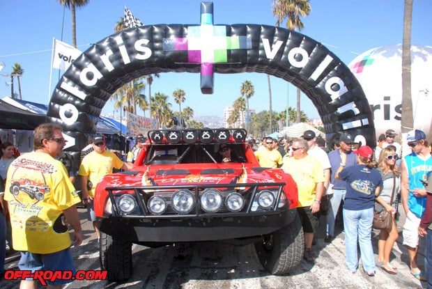 Roger Norman will ironman the race tomorrow, and he is the first Trophy-Truck off the line. 