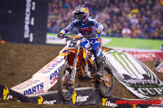 Ryan Dungey earns his first 450 win of the season on a night when none of the previous winners made the podium. 