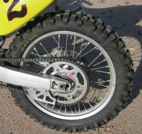 The rear wheel came with the correct 49-tooth sprocket and strong brakes.