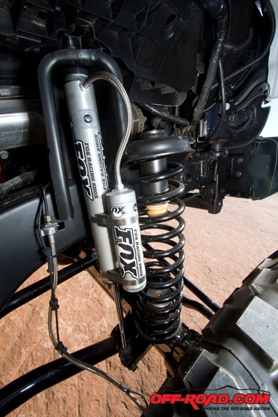 A 4.5-inch Stage III prototype Mopar lift and Fox Shox give the Recon serious off-road capability. 