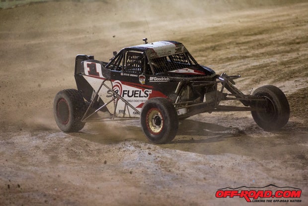 Steven Greinke finished in second place in Friday nights Pro Buggy race. He holds a 47-point lead on Bradley Morris in the race for the championship.
