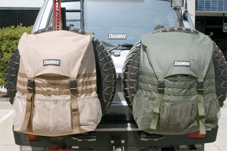 The standard Trasharoo is available in tan or green. 