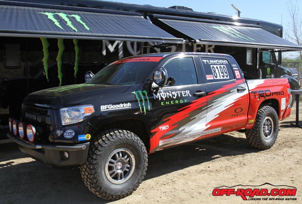 The 2015 TRD Pro Tundra was on display at the announcement for its entry into this years SCORE Baja 1000 at Milestone MX Park in Southern California. 
