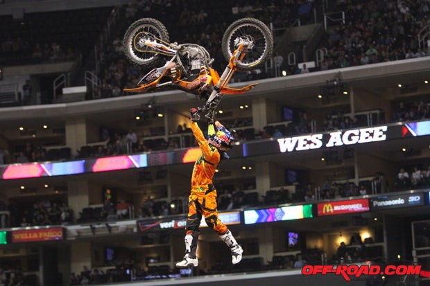Wes Agee didn't finish with a medal but layed down some serious tricks. 