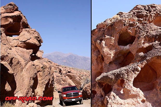 Red Rock Canyon is an interesting maze of rock formations and tight squeezes that carves through this section.