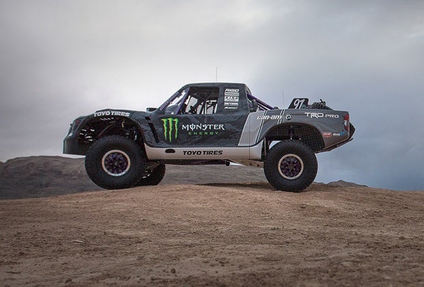 Our first look at BJ Baldwin's new Toyota TRD Pro Trophy Truck, which will be unveiled to the rest of the public at tomorrow night's AMA Supercross finale. 