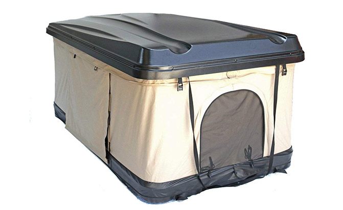 tmb motorsports beige white shell pop up roof tent