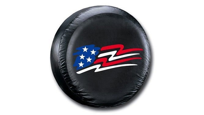 altopcar black american flag spare tire cover