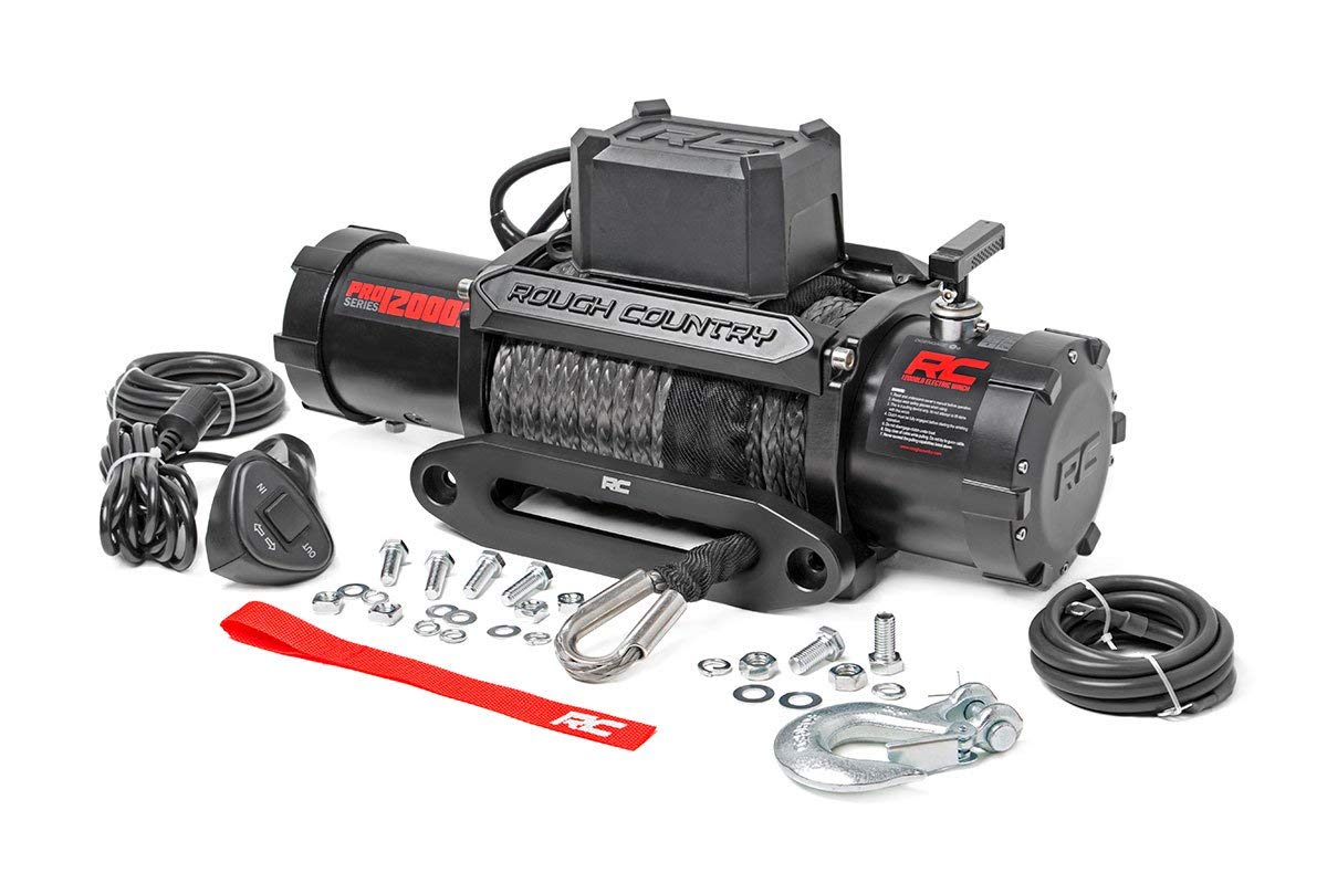 rough country 12000 pro series synthetic winch